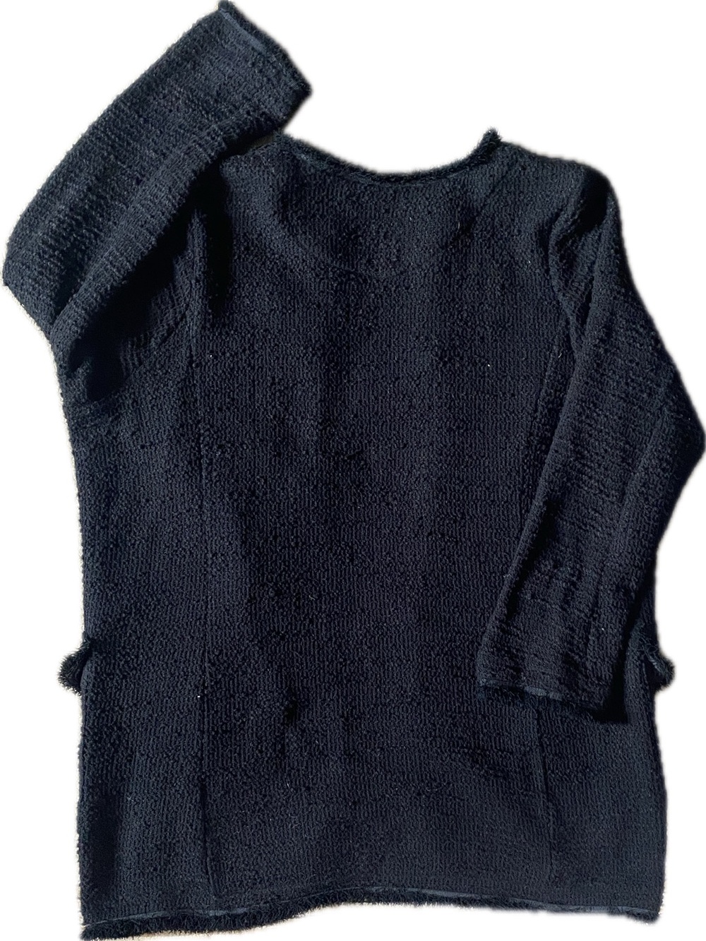 Max Studio London Black Bouclé Open-Front Jacket Size XL - Picture 2 of 4